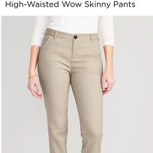 High-Waisted Wow Skinny Pants - Tan